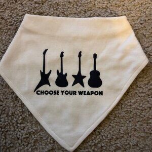 "Choose Your Weapon" Baby Bib - NWT